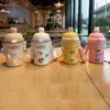 Venta al por mayor de fabricantes de vasos de agua de vidrio, Vasos de agua de vidrio con diseño de dumpling de dibujos animados, Vasos de agua portátiles para estudiantes al aire libre, Vasos de regalo