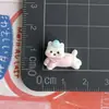 Mini Animal Pequeño Corriendo Dibujo Animado Mascota Resina Accesorios Conejo Gato Perro Pasador Funda de Teléfono Celular Material Accesorios