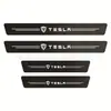 Tira de Estribo de Puerta de Coche Patrón de Fibra de Carbono Antichoque Antiarañazos Adecuado para Jiji/Pu Pedal de Puerta Pegatina Protectora Pegatina de Umbral