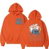 Suéter de estilo europeo y americano nuevo 2024 para hombres y mujeres con estampado de anime retro, sudadera oscura con capucha para hombres y mujeres