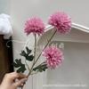 Crisântemo artificial de três cabeças Crisântemo Africano de Tênis de Mesa único dente-de-leão decoração de casamento casa sala de estar decoração macia flor falsa