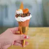 Modelo de exhibidor de batidos, soporte para conos de helado, estante para conos, adecuado para supermercados, vendedores ambulantes, hoteles y para exhibir postres y papas fritas