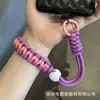 Cordão Ajustável para Celular, Tira Curta de Pulso Trançada, Acessório Fashion para Esportes ao Ar Livre, Clipe Forte para Homens e Mulheres, Anti-Queda