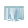 Roupa Íntima Masculina Seda de Gelo Verão Respirável Sensação Refrescante Boxer Sem Marca Tamanho Grande Cintura Média Antibacteriano Quatro Cantos Seda de Gelo Roupa Íntima para Homens