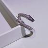 Anillo de Explosiones Europeo y Americano Anillo de Uña Clásico Versátil Anillo que Conserva el Color Juego de Joyería con Circonita Microincrustada Joyería de Oriente Medio