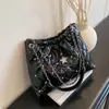 Bolso Cubo de Gran Capacidad con Bordado de Rombos Moda Bolso Cruzado con Cadena de Estrella de Cinco Puntas Elegante Bolso Versátil de Moda para Mujer Venta al por Mayor