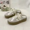 Medias Pantuflas Cerradas de Suela Gruesa para Aumentar la Altura para Mujer, Adecuadas para Usar al Aire Libre, Nuevo Estilo Primavera 2026, Fáciles de Poner, Modernas, Versátiles, Pantuflas con Bloques de Color