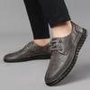 Sapatos de couro masculinos outono novos negócios casuais crocodilo padrão sapatos masculinos couro macio sola macia feito à mão online pai sapatos de condução na moda