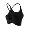 Conjunto de yoga para mujer con top tipo camisola, almohadillas en el busto, diseño con corte cruzado para una espalda hermosa, adecuado para Pilates, correr y actividades de fitness