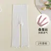 Leggings de Niña Verano Delgados Calados Transpirables de Malla para Niños Pantalones Lindos Pequeños de Encaje Pantalones Anti-mosquitos de Nueve Puntos para Bebé