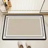 Tapete de Chão de Lama Diatomácea Estilo Minimalista Tapete de Entrada Borda Retrô Entrada Doméstica Sala de Estar Antiderrapante Resistente ao Desgaste Resistente à Sujeira Tapete para Pés