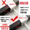 Mingchuang Youkou Tarjeta 2.0 Gancho Negro Blanco Línea Única Doble Línea Gancho Recto Tubo Cuadrado de 20 mm Estante Gancho para Teléfono Móvil Joyería