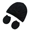 Nuevo Gorro para Bebé con Orejas de Conejo, Gorro Indonesio, Diadema Estampada, Guantes Antirrayaduras para Bebé, Juego de Tres Piezas, Gorro para Bebé