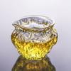 Venta al por mayor de fábrica martillo Vaso Fair de Vidrio de Borosilicato Alto engrosado con ondulaciones de agua juego de té grande Vaso Fair de nogal