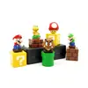 5 Adornos de Modelo de Super Mario Muñeco Champiñón de Mario Decoración de Pastel Adornos para Coche Modelo de Mano