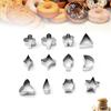 Mini molde para galletas de doce piezas, venta al por mayor, para hacer tú mismo, molde para galletas de azúcar, prensa para cortar galletas, herramientas para hornear, fabricantes