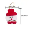 Novo produto transfronteiriço: Enfeite de árvore de Natal do Papai Noel, Decoração de Natal com atmosfera festiva, Enfeite de tecido pendurado com renas e floco de neve