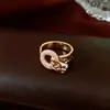 Anillo Abierto Redondo Chapado en Oro Real de 18 Quilates, Anillo Elegante y Sofisticado para el Dedo Índice, Joyería Exquisita y Versátil, Diseño de Nicho