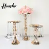 Soporte de Flores de Metal Electrochapado Transfronterizo para Exterior, Decoraciones Centrales para Mesa de Comedor de Boda, Jarrón de Flores Falsas, Adornos, Adornos de Flores Dorados