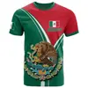 Comércio Exterior Transfronteiriço Mais Vendido Camisa do México Estampa Digital 3D Malha Respirável Camiseta Masculina de Manga Curta Atacado do Fabricante