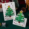Tarjeta de felicitación tridimensional de Navidad de Amazon transfronteriza Flores Regalo Tarjeta de bendición escrita a mano Nochebuena Tarjeta de felicitación creativa Venta al por mayor