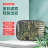 Bolsa de Maquiagem de Viagem Impermeável com Capa Rígida de PC Camuflada, Bolsa de Higiene Pessoal, Pequena Mala de Viagem de 7 polegadas, Bolsa de Mão para Cosméticos