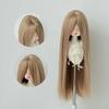 Fotos Reais do Fabricante: Perucas para Bonecas BJD, Escala 1/3, 1/4, 1/6, Perucas de Cabelo Longo Liso de Seda Macia, Franja Longa, Apliques de Cabelo Não Finalizados