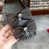 Seleção PremiumNovo Pente de Cabelo Dongdaemun Coreano, Pente Reverso Preto com Diamantes Brilhantes de Borboleta para Pentear o Cabelo da Testa