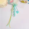 Lanyard de Cadena Acrílica Estilo Ins con Forma de Corazón Cuerda Trenzada Hecha a Mano Colgante para Estuche Protector de AirPods Llavero de Bolsa