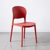 Silla de Comedor Moderna Simple con Respaldo Silla de Plástico para Restaurante y Sala de Conferencias Silla con Respaldo Redondo Silla Apilable Multicolor