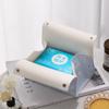 Cubierta de pañuelos de escritorio caja de pañuelos para dormitorio caja de pañuelos para dormitorio sala de estar coche caricatura lindo perro Yugui caja de pañuelos blanca