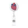 Corazón, Globo ocular, Órgano, Portapines retráctil de epoxi blanco, Carrete retráctil para credencial médica, Portatarjeta de identificación, Fácil de retraer