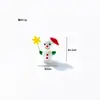 Zibo Reno de Papá Noel Glaseado Caja de Regalo de Muñeco de Nieve de Vidrio Casa Accesorios Navideños Adornos Decorativos