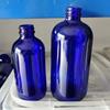 Em estoque atacado Boston garrafa de bambu rato garrafa de spray de bambu garrafa de bomba de pressão azul pistola de pulverização garrafa de desinfetante de água cosmética