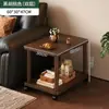 Mesa de Centro Móvel 2026 Novo Modelo Estilo Meio do Século Casa de Aluguel Sala de Estar Sofá Pequeno Simples Rack de Armazenamento