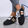 Zapatos Casuales Versátiles Nuevos de Suela Suave Transfronterizos Europeos y Americanos Aumentadores de Altura Suela Gruesa Zapatos de Plataforma para Mujer Bloqueo de Color Estilo Hong Kong Moda Venta al por Mayor Talla Grande