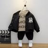 Jaqueta de outono dos meninos 2022 outono e inverno novo uniforme de beisebol acolchoado das crianças moda jaqueta de bebê das crianças
