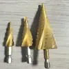 Conjunto de Brocas Escalonadas Métricas de 3 Peças Direto da Fábrica com Haste Hexagonal e Canal Reto, Atacado