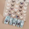 Redanco5D En relieve Popular Shell Luz Pegatinas para Uñas Súper Hermosa Mariposa Estéreo Pegatinas para Uñas He1466