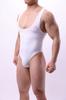 Ropa interior deportiva de una sola pieza para hombre ligera y cómoda superventas diseño de color sólido medio simple moda mallas para correr
