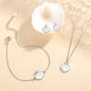 Collar de Nácar Origen Rueda de la Fortuna para Mujer Diseño de Nicho Versátil Nácar de Alta Gama Plata S925 Cadena Clavícula Venta al por Mayor