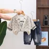 Conjunto de Ropa de Otoño para Niños 2026 Nuevo Elegante para Bebés y Niños Conjunto Casual de Pana de Manga Larga de Tres Piezas Moderno