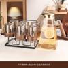 Hervidor de agua de vidrio anti-escaldaduras para sala de estar, apto para el hogar, taza de té, juego de tazas de alta gama, juego de agua, juego de té
