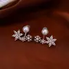 Pendientes Asimétricos de Colgante de Cruz de Circonita Europeos y Americanos, Lujo Ligero, Gama Alta, Pendientes Personalizados, Accesorios de Oreja de Moda Tendencia para Mujeres