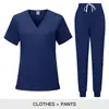 Conjunto de Uniforme de Trabajo Casual para Hospital con Pantalón y Top de Manga Corta, Traje de Jogging Cómodo