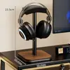 Soporte de Madera Maciza para Auriculares Colgador de Montaje en Cabeza Soporte Estante de Almacenamiento para Auriculares de Computadora de Cafetería de Internet Estante de Exhibición de Escritorio