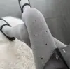 Calça Térmica de Veludo Espesso com Forro de Lã, Estampa de Listras Verticais e Bolinhas, Outono e Inverno, para Mulheres, Controle de Barriga, Levanta Bumbum, Emagrecimento, Algodão Puro
