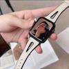 Adecuado para Correa de applewatch Raindrop Hollow s8 Cuero Genuino Apple 645 Correa de Reloj iwatch7 para Mujer 44mm