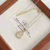 Collar de acero de titanio con cadena para clavícula femenina, imitación de calcedonia de hielo alta natural, Buda, accesorios de regalo de cumpleaños avanzados, venta al por mayor en vivo