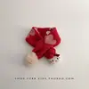 Bufanda Roja de Año Nuevo para Bebé Otoño e Invierno Gruesa Cálida Tejida para Cuello para Hombres Mujeres y Niños Bufanda de Cuello a Prueba de Viento Navideña